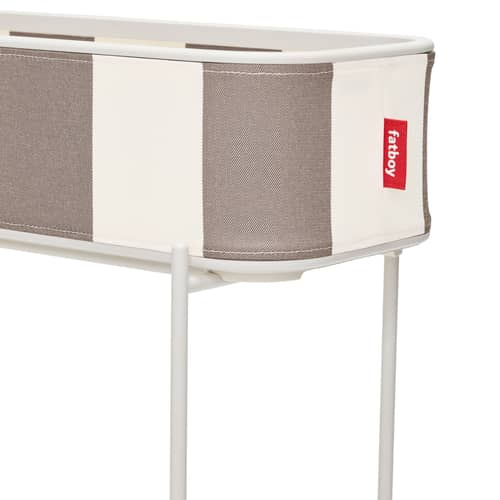 Jardinière sur pied Adoreganizer / Etagère - L 65,5 x H 76,5 cm - Fatboy - Rayé Cacao - Acier inoxydable, Tissu oléfine