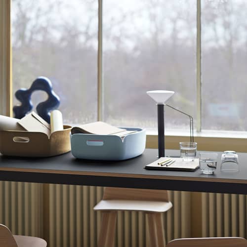 Restore Tray Basket textile blue / 31 x 40 cm - Recycled felt - Muuto - Light blue - Recycled felt