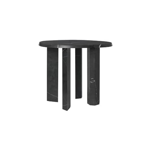 Beistelltisch Taula marmor schwarz / Ø 54.4 x H 45 cm - Marmor - Ferm Living - Schwarz - Marmor