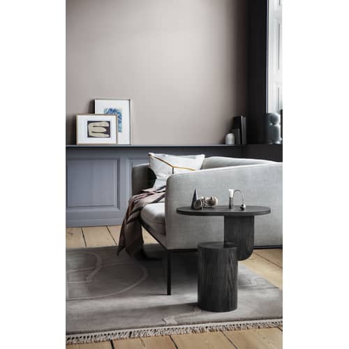 Insert End table wood black / H 50 cm - Wood - Ferm Living - Black - Stained solid ash