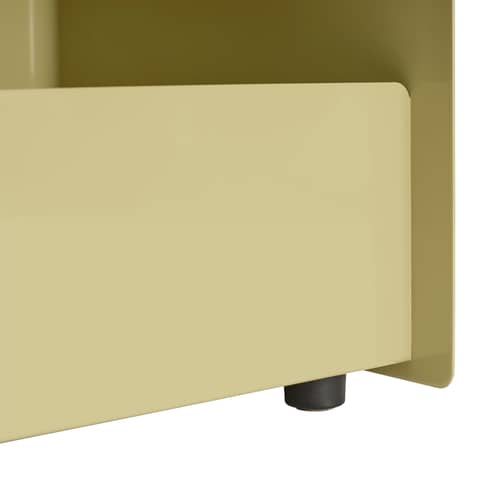 Servierwagen auf Rollen Folded Low metall grün / Aufgeklappt – H 61,5 cm - Muuto - Dunkelgrün-Grün-Beige - Stahl