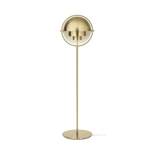 Lampadaire Multi-Lite métal or / Modulable & orientable - Réédition 1972 - Gubi - Laiton - Métal