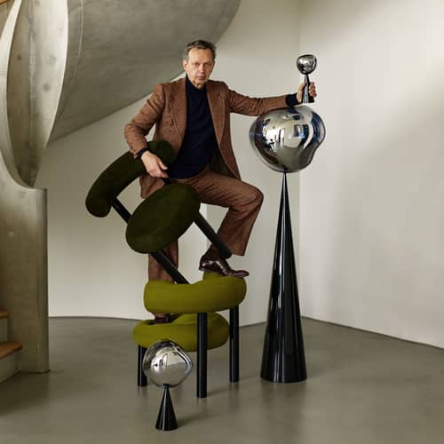 Lampe sans fil rechargeable Melt Portable LED (2015)  / H 28,5 cm - Polycarbonate métallisé (change de couleur) - Tom Dixon - Noir - Acier, Polycarbonate