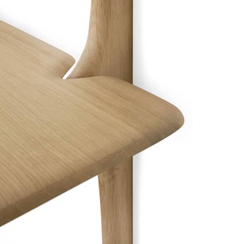 Mensola a muro PI legno naturale / L 100 cm - Ethnicraft - L 100 cm / Rovere - Rovere massello
