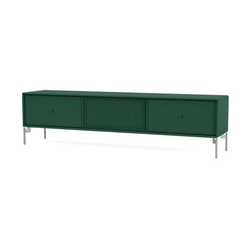 Meuble TV Octave V / Avec pieds - L 138 x P 30 x H 36,6 cm - MONTANA - Pine 136 - Acier, Acier perforé, MDF laqué