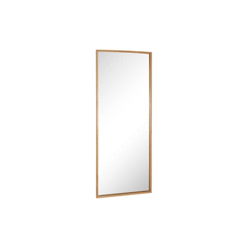Miroir mural Glimpse Large bois naturel / 74 x 185 cm - HÜBSCH - 74 x 185 cm - Placage de chêne certifié, Verre