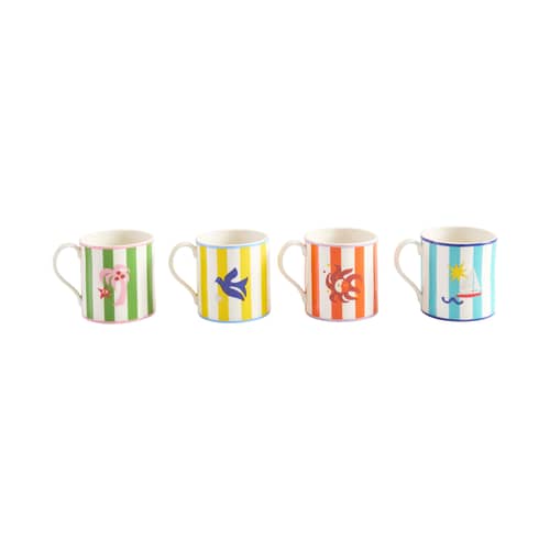 Set de 4 mugs Playa céramique - Jonathan Adler - Set de 4 mugs Playa céramique - Porcelaine