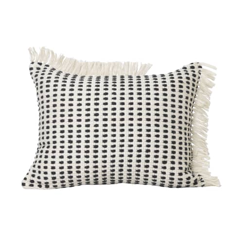 Way Outdoor cushion textile blue / 70 x 50 cm - Recycled plastic bottles - Ferm Living - Off-white / Blue - Recycled polyester