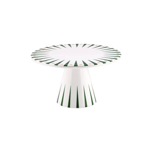 Plat à gâteau Delight céramique vert / Décoré à la main - Ø 22 cm - Alessi - Vert - Porcelaine