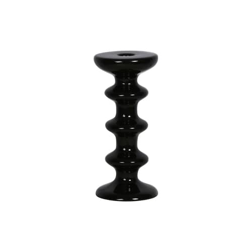 Portacandela Slave ceramica nero / Ceramica - H 20 cm - Maison Sarah Lavoine - Nero - Ceramica
