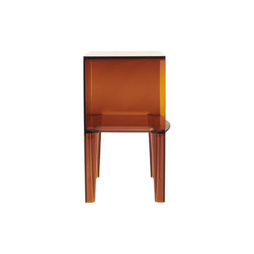 Table de chevet Small Ghost Buster plastique orange / L 40 x H 57 cm - Philippe Starck 2010 / Seconde vie - Kartell - Ambre - PMMA
