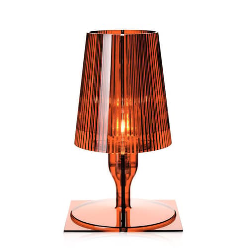 Take Table lamp plastic material orange / Polycarbonate 2.0 - Ferruccio Laviani, 2003 - Kartell - Amber - polycarbonate 2.0