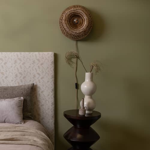 Applique avec prise Barbados / Ø 35 cm - Bambou - GOOD&MOJO - Marron & naturel - Bambou, Fer