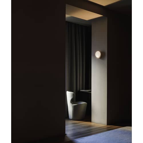 Applique Dots LED plastique rouge / Ø 17,5 cm - Vibia - Terracotta - ABS laqué