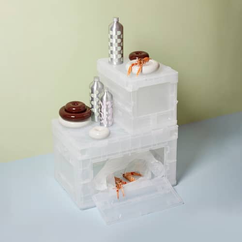 Blox Medium Box plastic material transparent / 52.5 x 36 x H 33 cm - STUDIO ABOUT - 52.5 x 36 x H 33 cm - Polypropylene