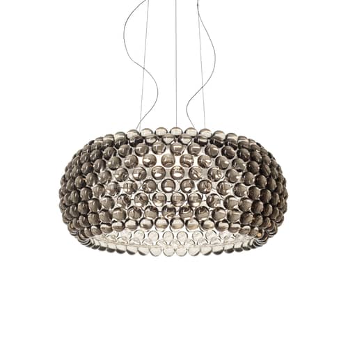 Sospensione Caboche Plus materiale plastico grigio Large / LED  - My Light Tunable (Bluetooth) / Ø 70 cm - Foscarini - Grigio - PMMA