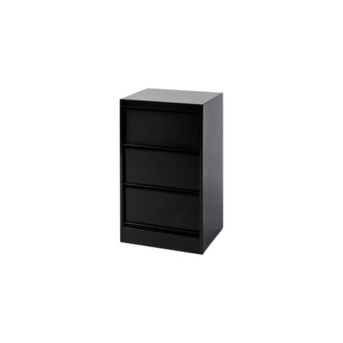 Caisson de rangement CC3 métal noir / Roulettes amovibles - L 41 x H 68 cm / Réédition 1930 - Tolix - Noir foncé (Jet black) - Acier