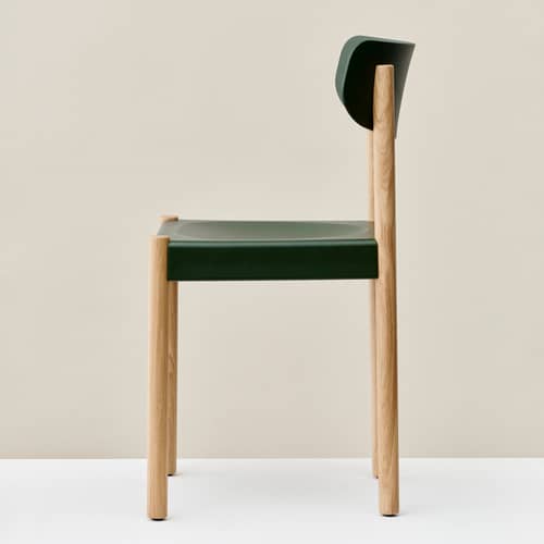 Chaise Pack 10 vert / Polypropylène recyclé - Hay - Vert tropical / Chêne huilé - Chêne massif huilé, Fibre de bois, Polypropylène recyclé