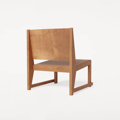 Fauteuil bas Chair 01 bois naturel - Frama  - Marron chaud - Bouleau massif, Contreplaqué de bouleau