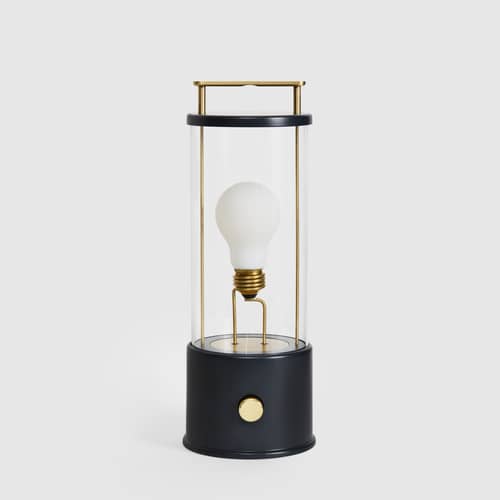 Lampe extérieur sans fil rechargeable The Muse métal noir / IP44 - Verre - TALA - Noir Hackles - Aluminium, Laiton massif, Verre borosilicaté