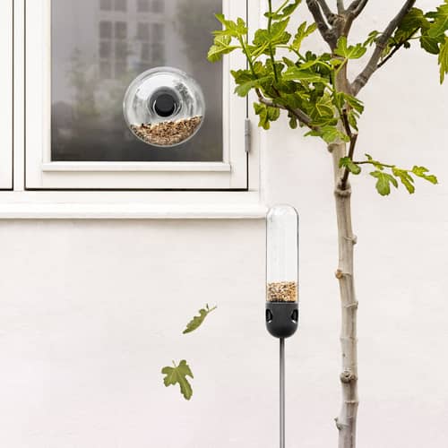 Relaxdays Mangiatoia Per Uccelli In Legno, Casa Da Esterno Per Mangime Giardino Balcone Realizzata A Mano Naturale 84658412 - Foto 7