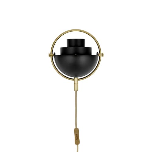 Wandleuchte mit Stromkabel Multi-Lite metall schwarz / Modular & drehbar - Louis Weisdorf, 1975 - Gubi - Schwarz mattiert - Metall