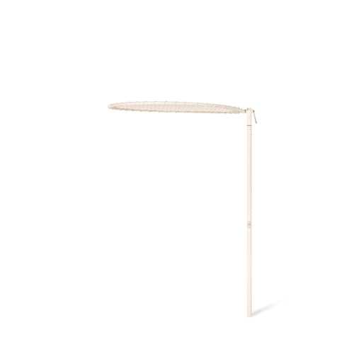 Parasol Vista beige / Orientable - Ø 140 cm - BUSINESS & PLEASURE - Monaco (rayé beige) - Aluminium thermolaqué, Tissu outdoor Pleasuretex®