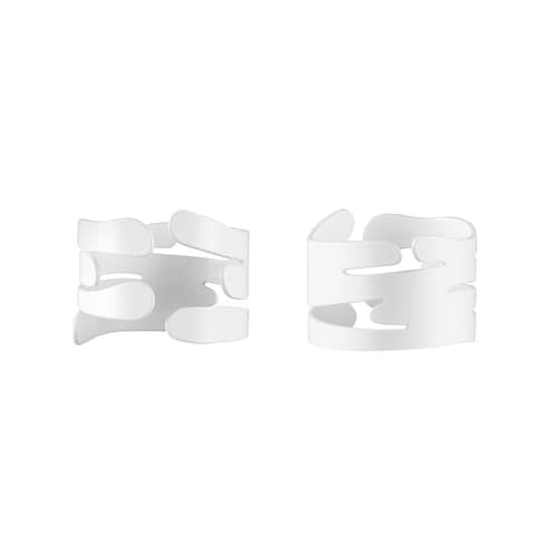 Rond de serviette Barkring / Set de 2 - Acier - Alessi - Blanc - Acier