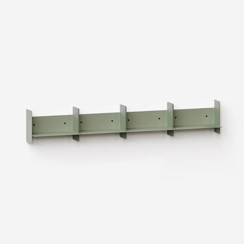 Pli Shelf metal green / W 30 x D 15 cm - TIPTOE - Eucalyptus grey - Powder coated steel