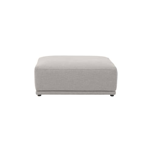 Pouf Connect Soft / 99 x 99 cm - Muuto - Gris (tissu Clay 12) -  Ouate, Holz, Kvadrat-Gewebe, Schaumstoff