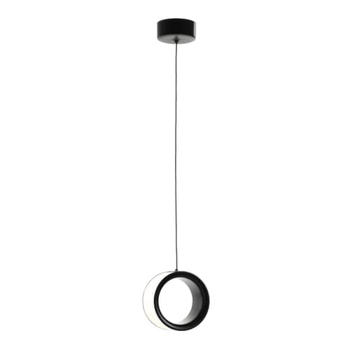 Suspension Lost LED plastique blanc noir / Large - Ø 36 cm / Seconde vie - Magis - Ø 36 cm / Noir & blanc - ABS