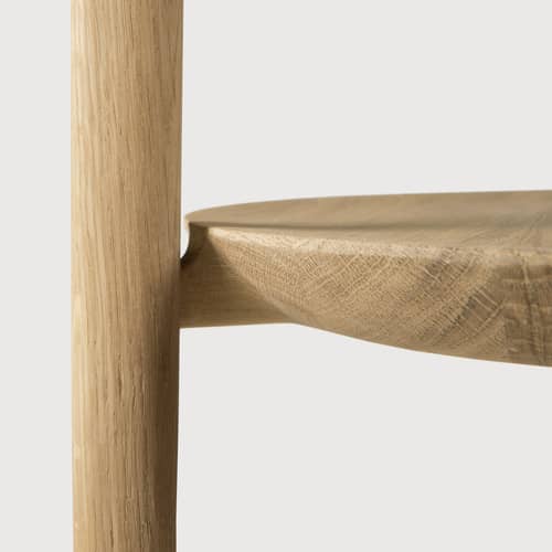 Table d\'appoint Bok bois naturel / Ø 43 x H 50 cm - Ethnicraft - Chêne naturel - Chêne massif