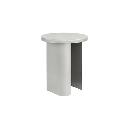 Table d\'appoint Sato métal gris / Ø 35 x H 42,5 cm - NOO.MA - Gris galet - Acier