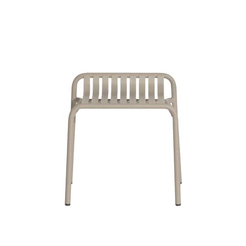 Tabouret empilable Week-end métal beige / Aluminium - Petite Friture - Dune - Aluminium