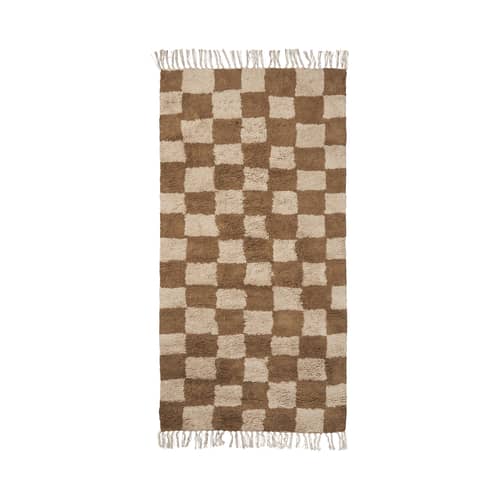 Tapis Mara beige / 80 x 150 cm - Ferm Living - Camel - Coton biologique