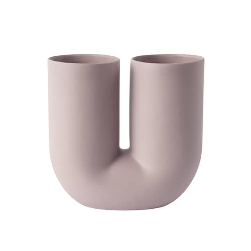 Kink Vase ceramic pink / Ceramic - Muuto - Lilac - Ceramic
