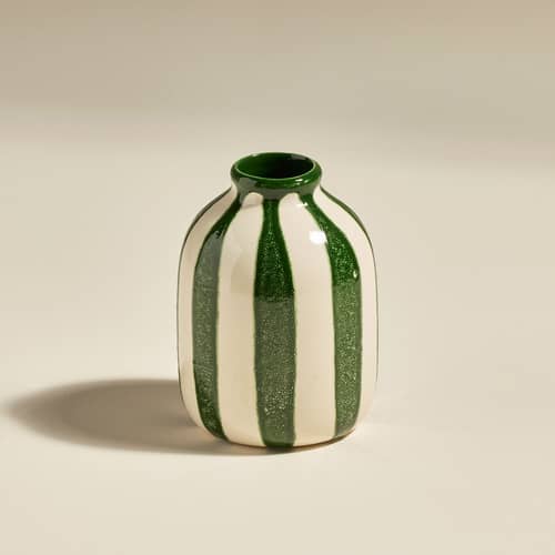 Vase Riviera Small céramique vert / H 14 cm - Maison Sarah Lavoine - Vert - Céramique émaillée