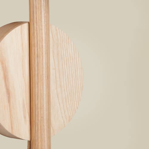 Okinawa LED Wall light with plug natural wood / 1 adjustable diffuser - GOOD&MOJO - Natural - Ashwood