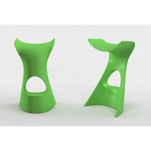 Koncord Bar stool plastic material yellow H 73 cm - Plastic - Slide - Yellow - Recyclable polyethylene