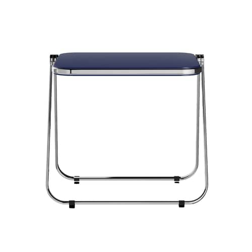 Bureau pliable Platone bois bleu / Giancarlo Piretti, 1970 - 83 x 65 cm - ANONIMA CASTELLI - Bleu - Aluminium poli, Stratifié