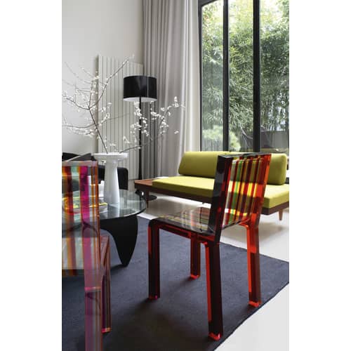 Chaise Rainbow plastique multicolore / Patrick Norguet, 2000 - Cappellini - Multicolore - Méthacrylate