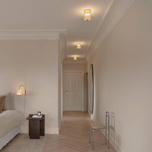 Deckenleuchte Asteea LED plastikmaterial gold / Ø 12,5 cm - NUURA - Messing & transparent - Messing, Polyacryl