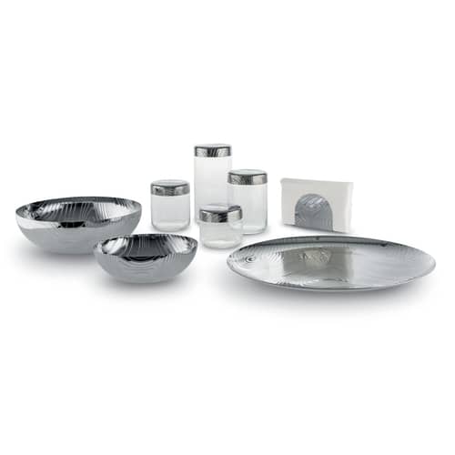 hermetisch verschließbares Glas Veneer metall glas transparent / 150 cl - Alessi - 150 cl / Stahl & transparent - Glas, rostfreier Stahl