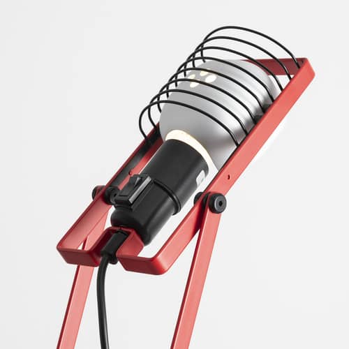 Lampe de table Sintesi métal rouge / Ernesto Gismondi, 1975 - Orientable - Artemide - Rouge - Aluminium