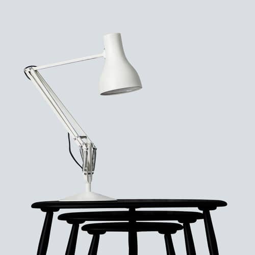 Lampe de table Type 75 métal argent / H 66 cm / Réédition 1930\' - Anglepoise - Argent - Acier, Aluminium, Fonte