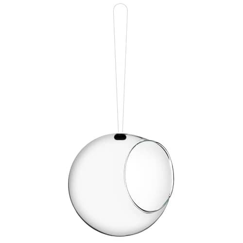Set de 2 mangeoires à oiseaux design verre / Ø 12,3 cm - Eva Trio - Transparent - Acier inoxydable 18/10, Silicone, Verre soufflé bouche borosilicaté