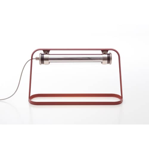 Outdoorlampe Astrup LED metall rot / L 60 cm - SAMMODE STUDIO - Rot / Silber - lackiertes Aluminium, Polykarbonat