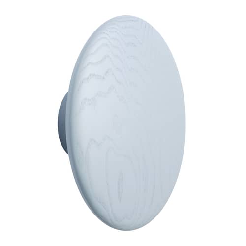 Patère The Dots Wood Large / Bois - Ø 17 cm - Muuto - Bleu clair - Frêne teinté