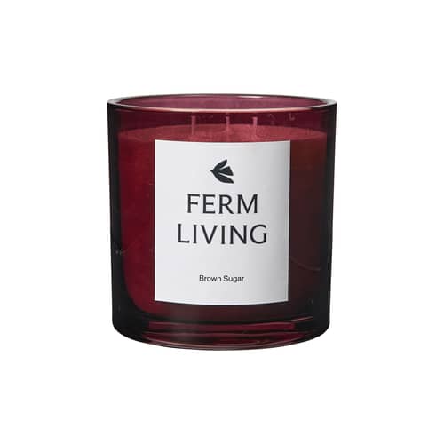 Vitto Scented candle glass purple / Red Sugar - H 12 cm - Ferm Living - Red Sugar - Glass, Rapeseed wax