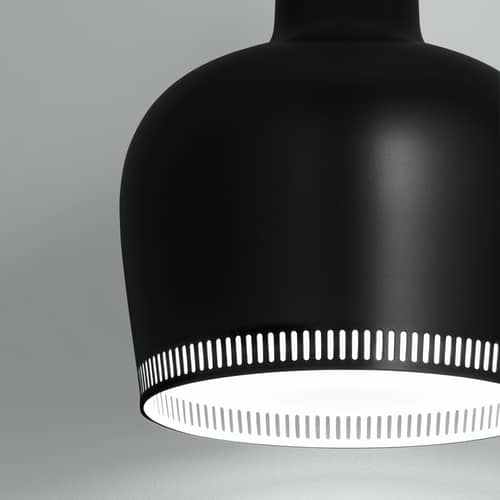 Sospensione Golden Bell A330S metallo nero / Alvar Aalto, 1937 - ARTEK - Nero - Acciaio filato